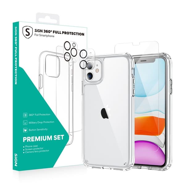360 Komplet beskyttelsespakke til iPhone 11