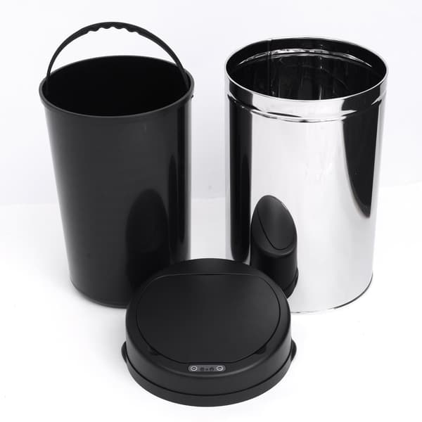 Automatisk Sensor Skraldespand Ir-Sensor, Rund, 30L, Valgfri Inderspand, Rustfrit Stål