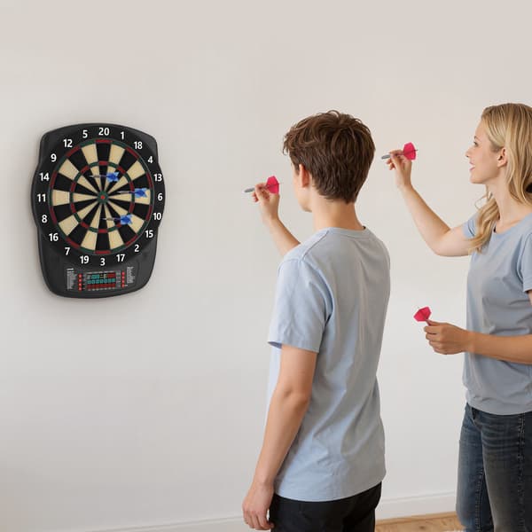 Elektronisk dartskive, 43 spil, farve-LCD, 8 spillere