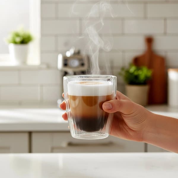 Dubbelväggiga glas, 230 ml, set om 2 för kaffe och te