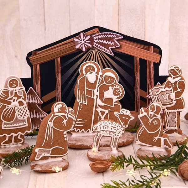 Julekageudstikkersæt - julekrybbe