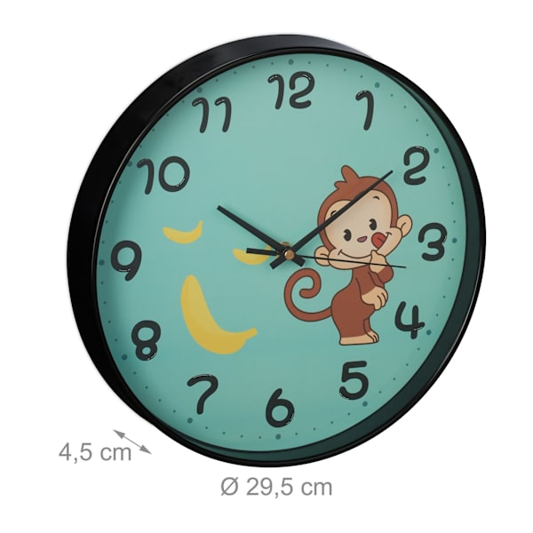 Väggklocka Monkey för barn