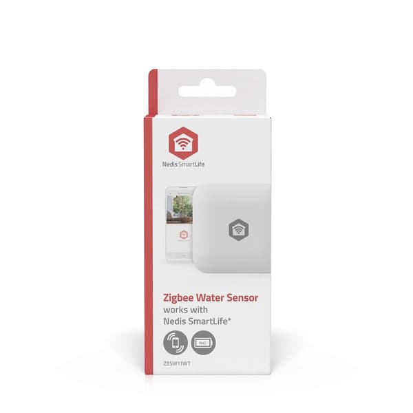 SmartLife vattendetektor | Zigbee 3.0 | Batteridriven | Max. batteritid: 12 månader | Vit