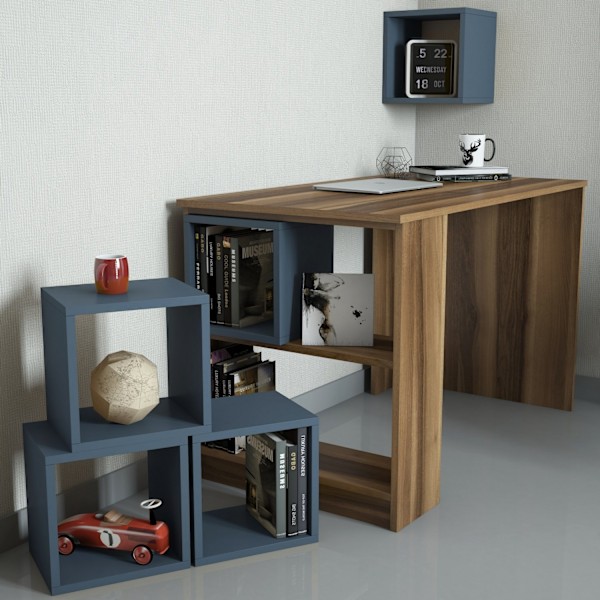Study Desk Box - Valnød, Kalcedon