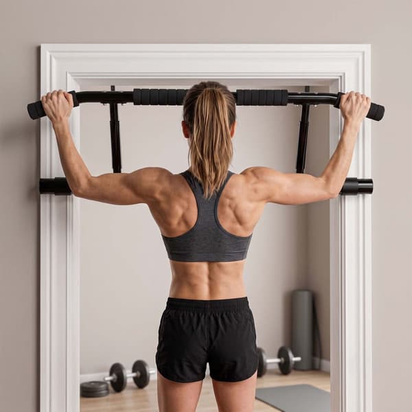 Dørkarm pull-up bar, skridsikre skumgreb, 150 kg maks. belastning