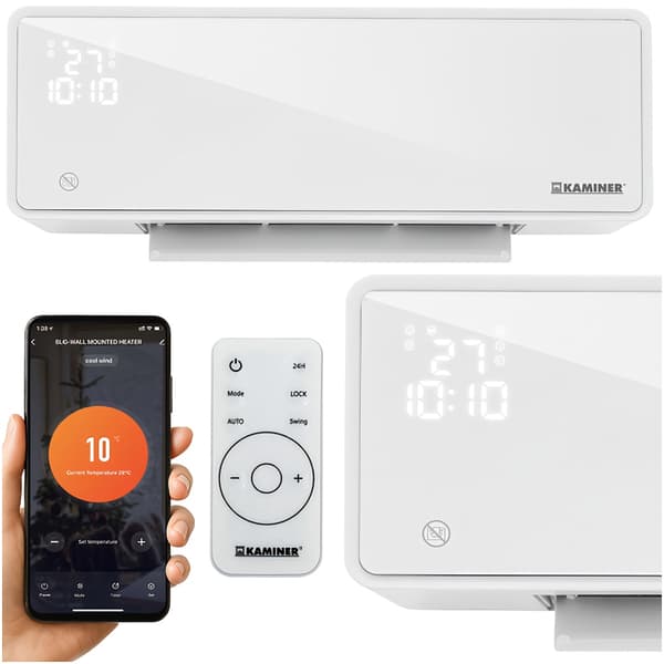 Ilmaverholämmitin, 2000 W, seinäkiinnitys, WiFi-ohjaus
