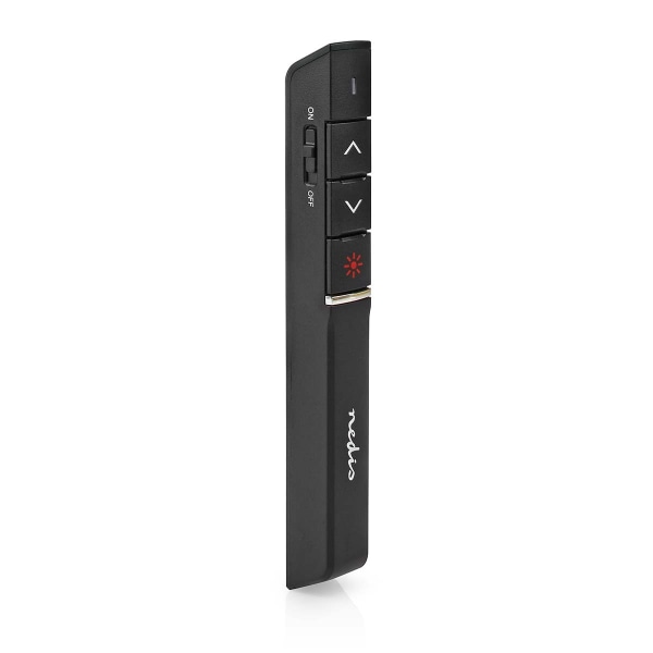 Præsentør | Laser pointer rækkevidde op til: 100 m | Trådløs rækkevidde op til: 30 m | Sort