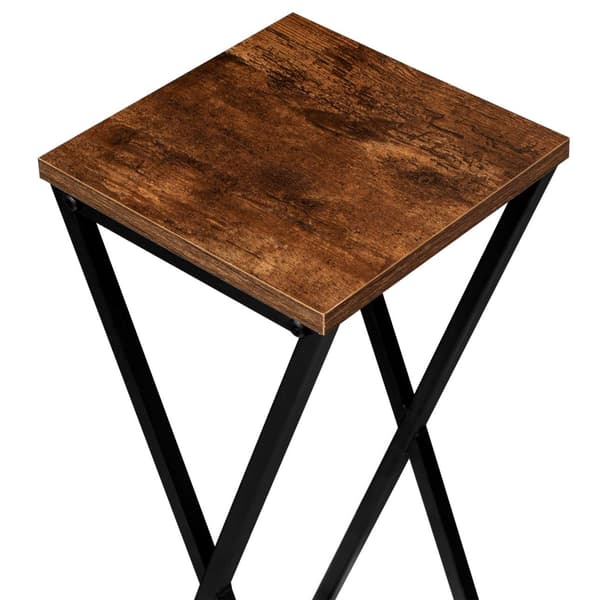 Loft plantestativ, sort stål, 62 cm