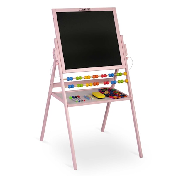 Roterbar magnetisk tavle Ricokids - Pink