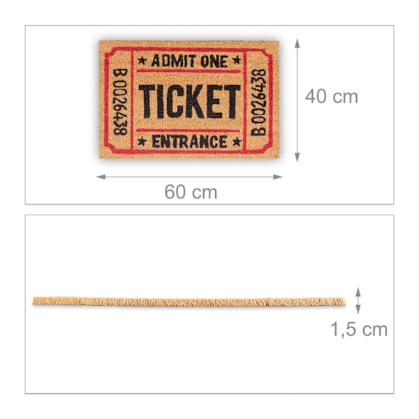 Dørmåtte kokosfiber billet