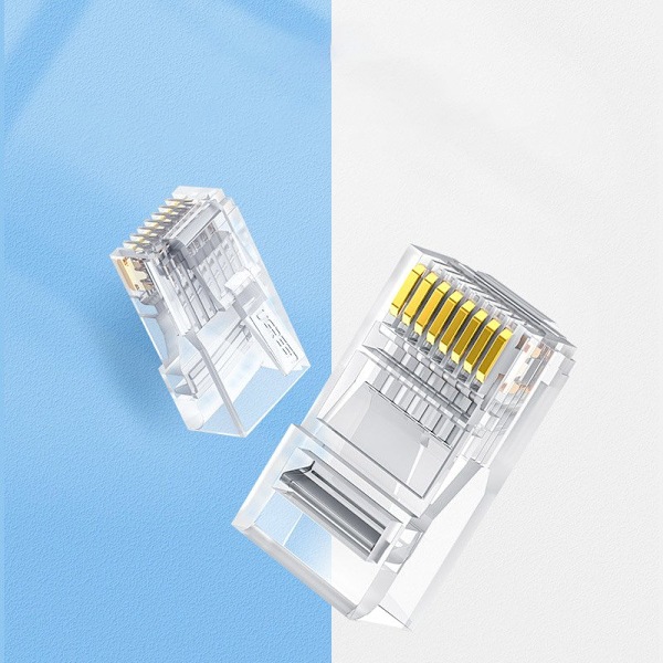 RJ45 tipprop 8P8C Cat 6 transparent SÆT med 100 stk
