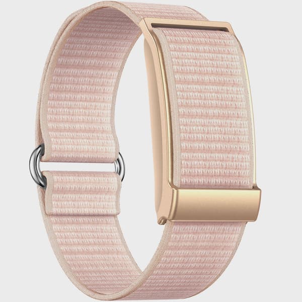 Fitnesstracker uden display, lyserøde og blå remme