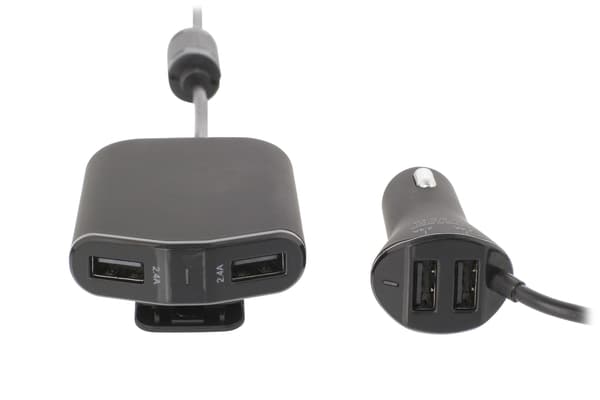 Autolaturi 4-Ulostuloa 9.6 A USB Musta