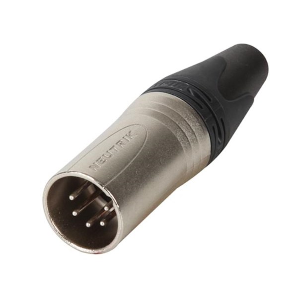Neutrik - XLR-kaapeliliitin, 5-nastainen uros, hopeoitu, nikkeli