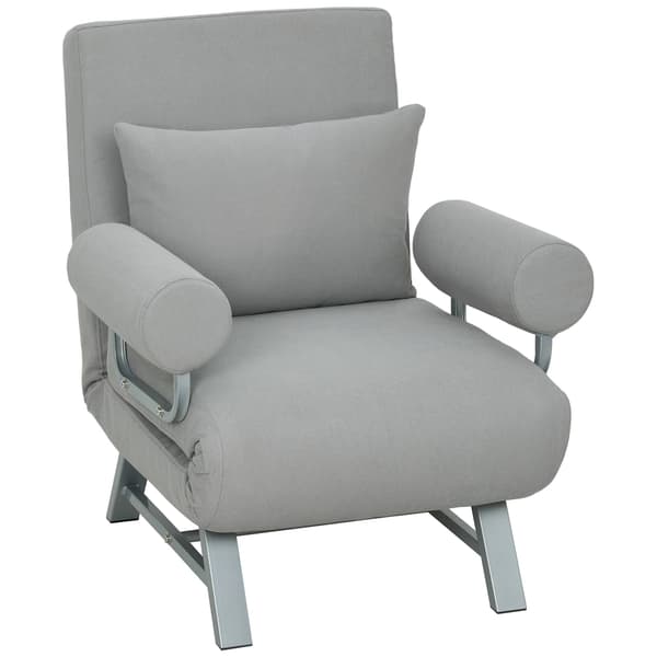 Sovestol, ergonomisk, lysegråt stof