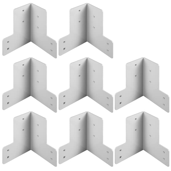 Hörnkonsoler för arbetsbänk, 8-pack 4 mm galvaniserat stål