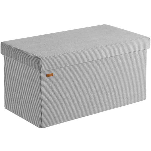Bænk grå snor 76x38x38cm MDF foldbar