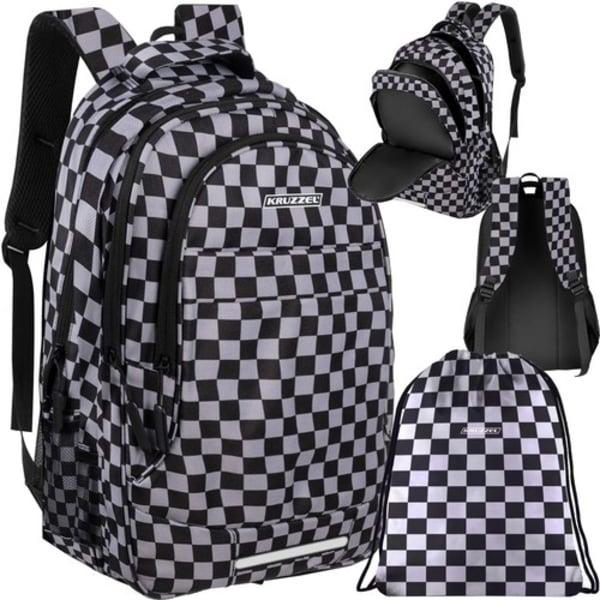 Rygsæk 30L - skakternet Kruzzel 24531