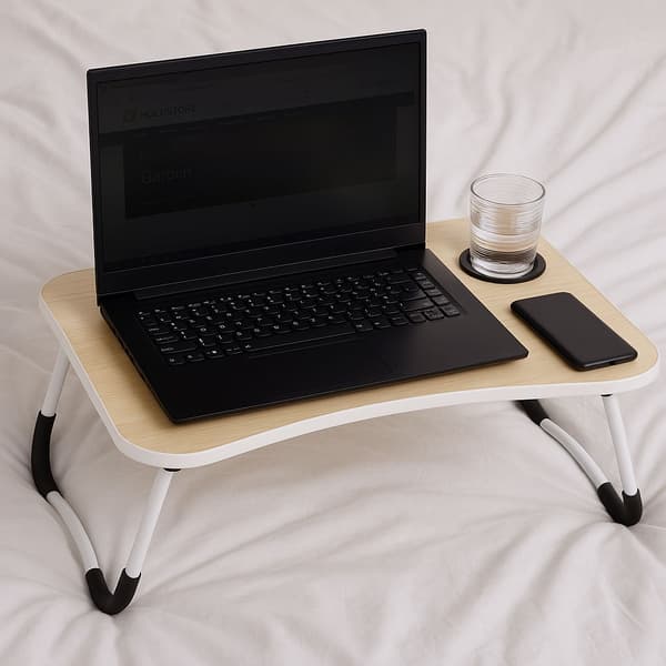 Laptopstativ sammenfoldelig bakke 60x40 cm lampeblæser ModernHome