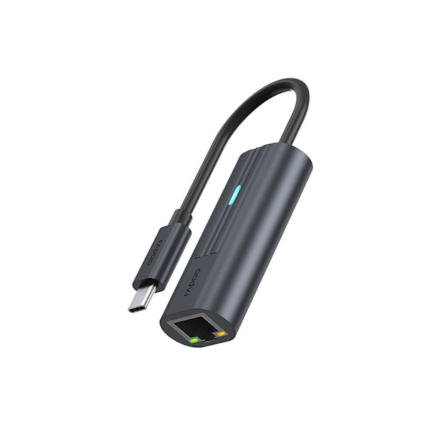 RAPOO USB-C -sovitin UCA-1006 USB-C - Gigabit LAN -sovitin musta