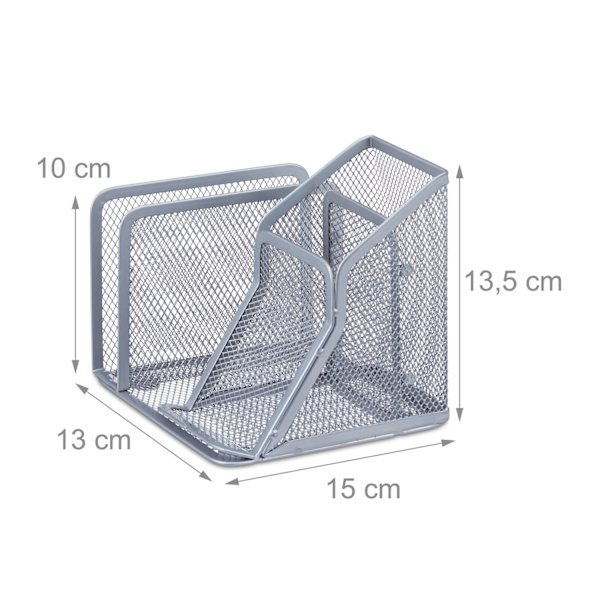 Penneholder i mesh med brevholder
