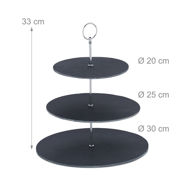 Skifer etagere 3 niveauer