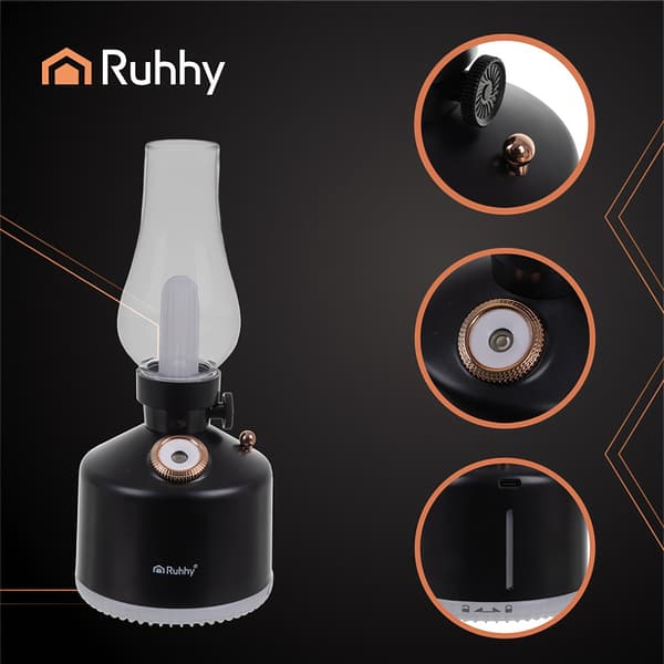 USB luftfugter og natlys, 280 ml, 14 RGB LED'er