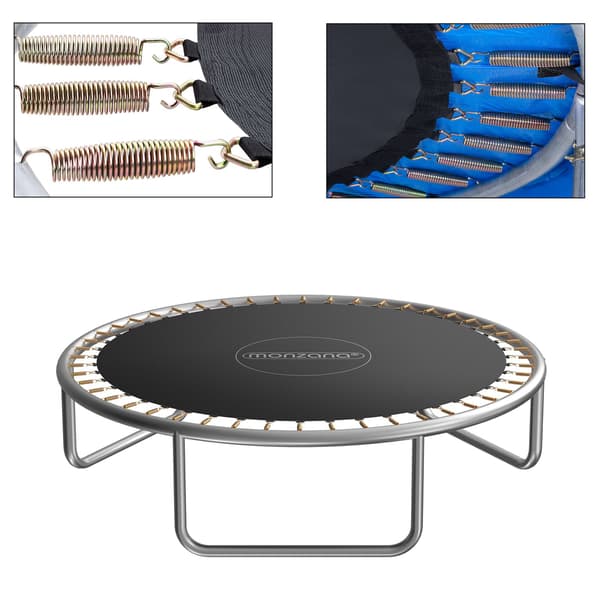 Trampolin hoppemåtte, sort, Ø183 cm, UV-resistent, PP