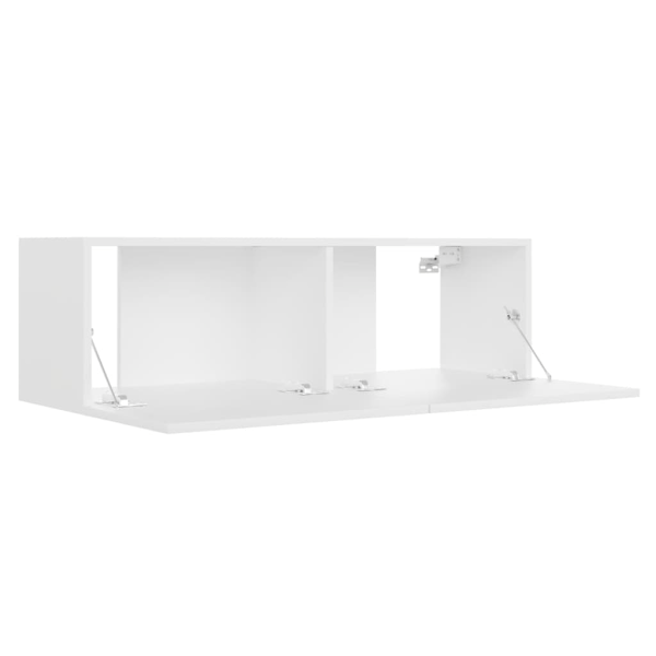 Mobile TV bianco 100x30x30 cm in derivati ​​del legno