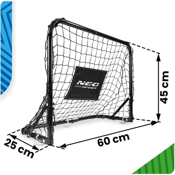 Barnfotbollsmålset med boll och pump, 60x45x25 cm, 2-pack