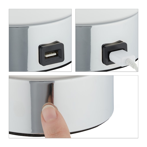 Dæmpbar bordlampe med USB