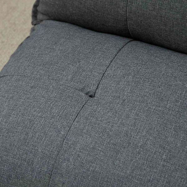 Gulvstol 2-i-1 Gulv Sovesofa Sovesofa 13 Positioner Justerbart ryglæn til stue Linned 100 x 71 x 54 cm Grå