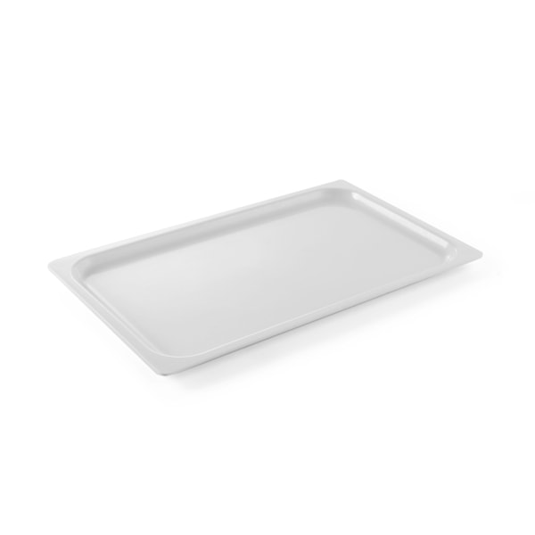Tarjotin astioiden ja ruokien esittelyyn 530x325mm GN 1/1 valkoinen - Hendi 561607