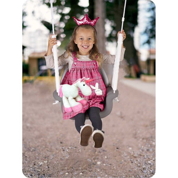 Ricokids Elephant 3in1 ämpärikeinu, harmaa ja valkoinen
