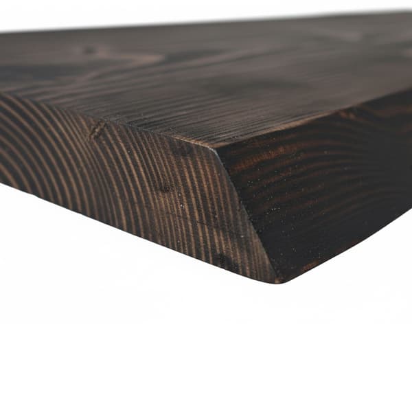 Live Edge massivt træhylde – Rustikt svævende design