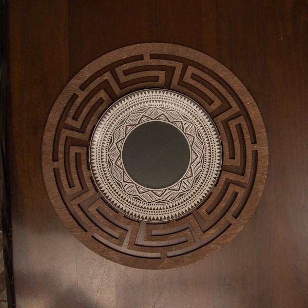 Puinen pöytämattosarja (6 kpl) labyrintti - Wenge