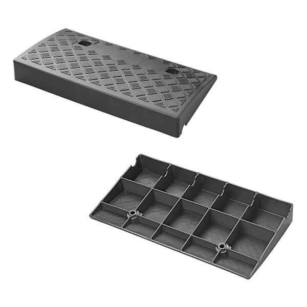 Pyöreä ramppi 70mm musta - 2kpl sarja
