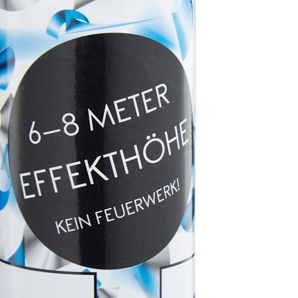 Konfettikanon blå och silver