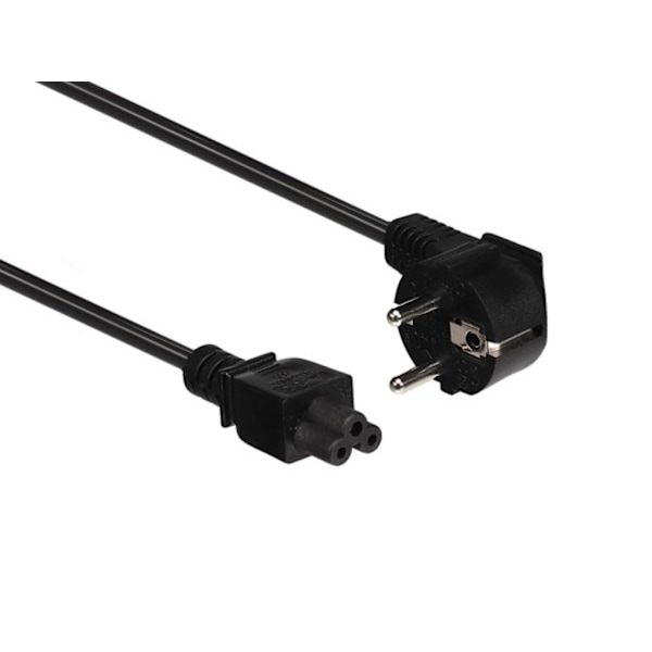 Nätsladd Svart Cee 7/7 90° + C5 L=1,8 M H05Vv-F 3G0,75 Mm²