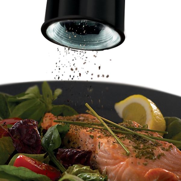 Salt&Pebermølle Keramisk stålværk sort stål