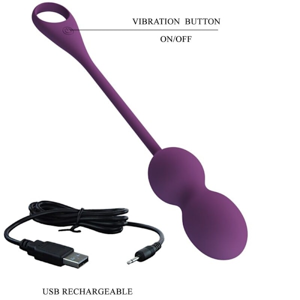 Pretty Love - Elvira Kegel Balls App -kaukosäädin, violetti