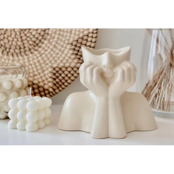 Vase Iskandinav Layd - Creme