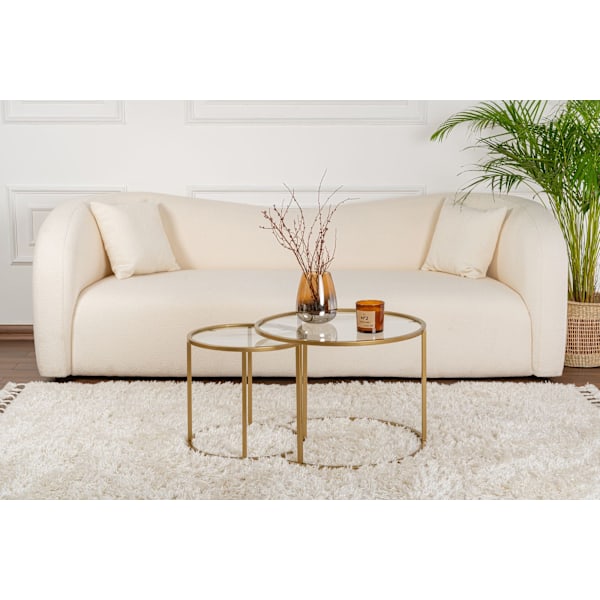 Soffbordsset Guld-Transparent-60-42