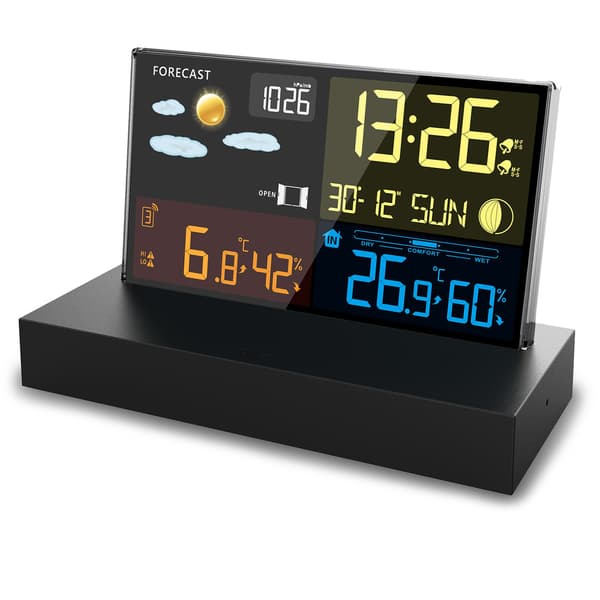 Vejrstation med display BD-912 sort
