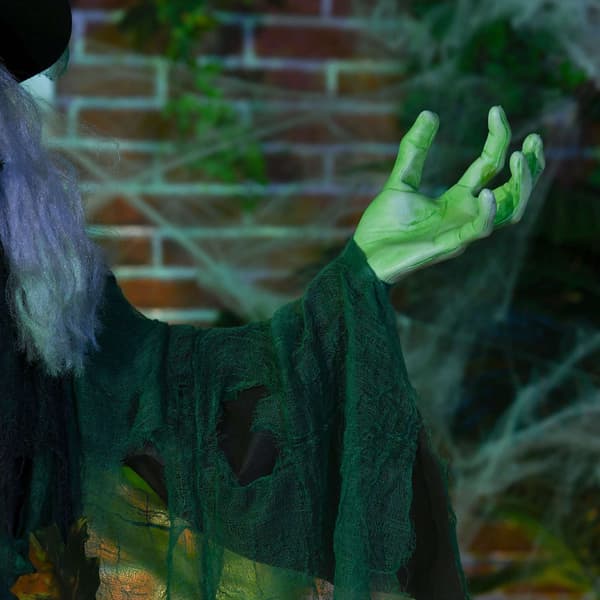 Halloween-häxdekoration med ljud- och rörelsesensor, 183 cm