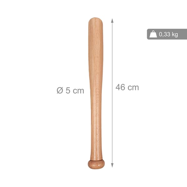 18-tommer træbaseballbat med jutepose