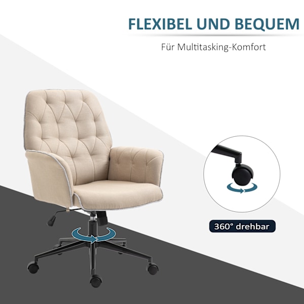 Drejestol Kontorstol Højdejusterbar Ergonomisk Rocker Funktion Skum