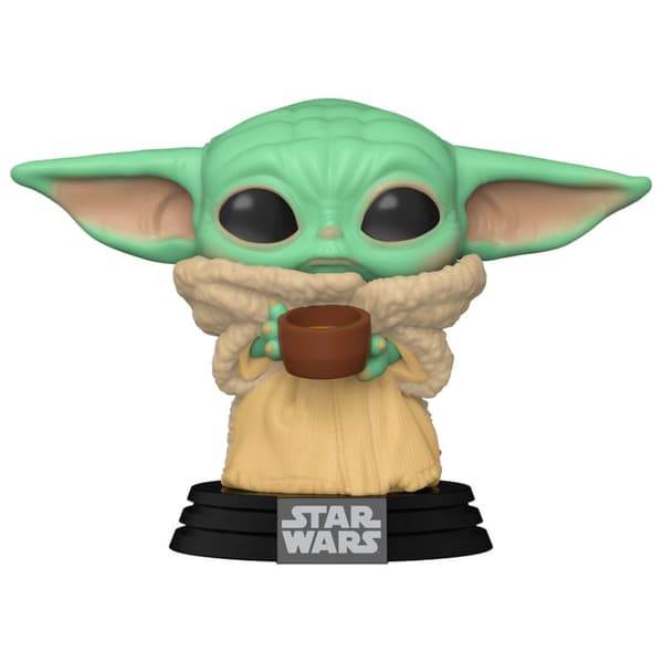 POP-figur Star Wars Mandalorian Barnet med kopp