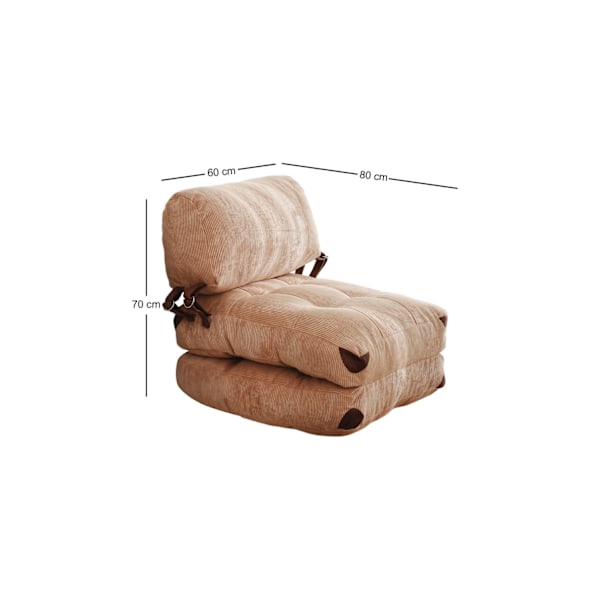 1-sædet sovesofa Fold Kadife - Camel