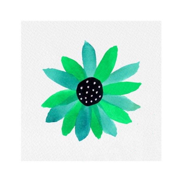 Floral Polka Dot Center Turkis - 50x70 cm